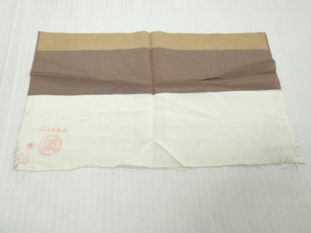 平和屋着物●伝統工芸士 保科信 江戸小紋 万筋 樺茶色×榛色 証紙付き 正絹 逸品 未使用 DABL1003ud