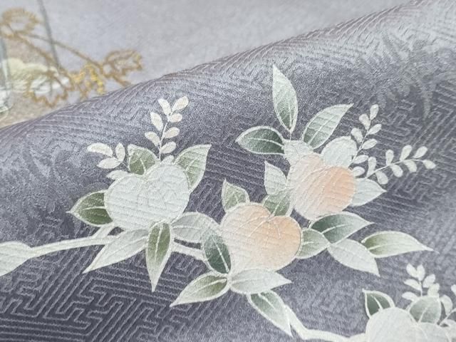平和屋着物●中国三大刺繍 汕頭刺繍 スワトウ刺繍 訪問着 短冊草花文 暈し染め 金糸 正絹 逸品 DABL1012ud