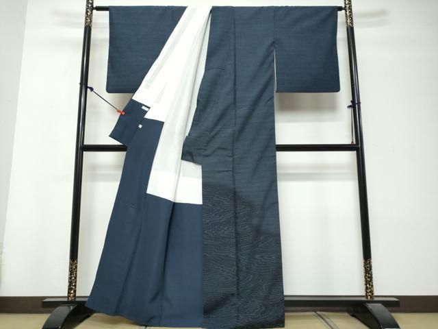 平和屋着物●訪問着 紬地 流水文 正絹 逸品 DABL1015ud