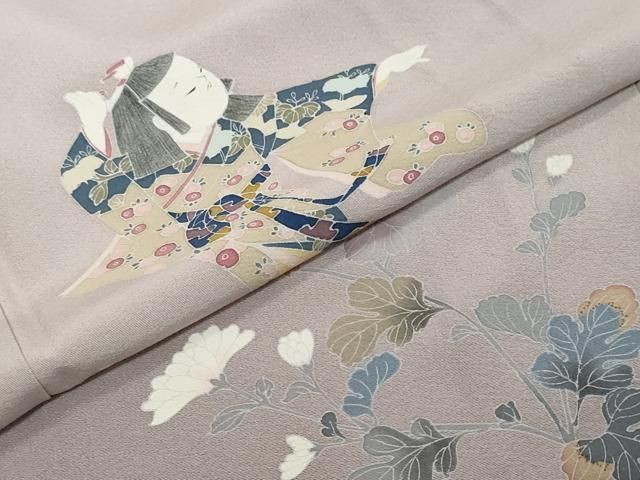 平和屋着物●訪問着 友禅 作家物 童子遊び 暈し染め 正絹 逸品 DABL1016ud