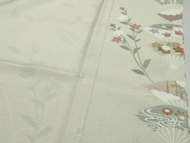 平和屋着物●訪問着 扇面草花文 金彩 高島屋扱い 正絹 逸品 DABL1024ud