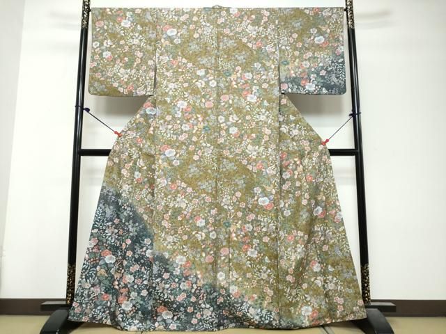 平和屋着物●訪問着 辻が花 暈し染め 正絹 逸品 DABL1027ud