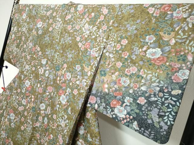 平和屋着物●訪問着 辻が花 暈し染め 正絹 逸品 DABL1027ud