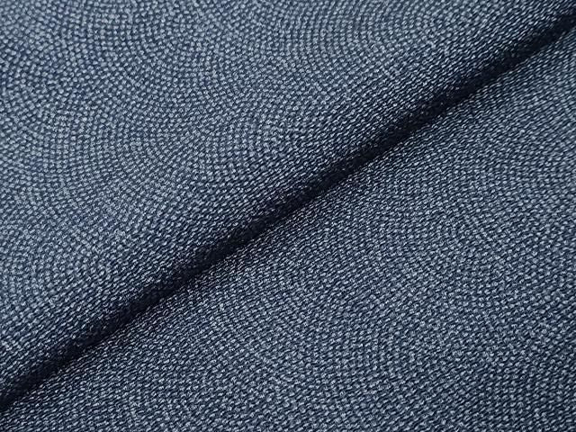 平和屋着物●江戸小紋 作家物 鮫小紋柄 鬼しぼ縮緬 正絹 逸品 DABL1044ud