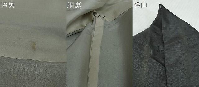 平和屋着物●本場縞大島紬 訪問着 染大島 松皮菱草花文 正絹 逸品 DABL1046ud