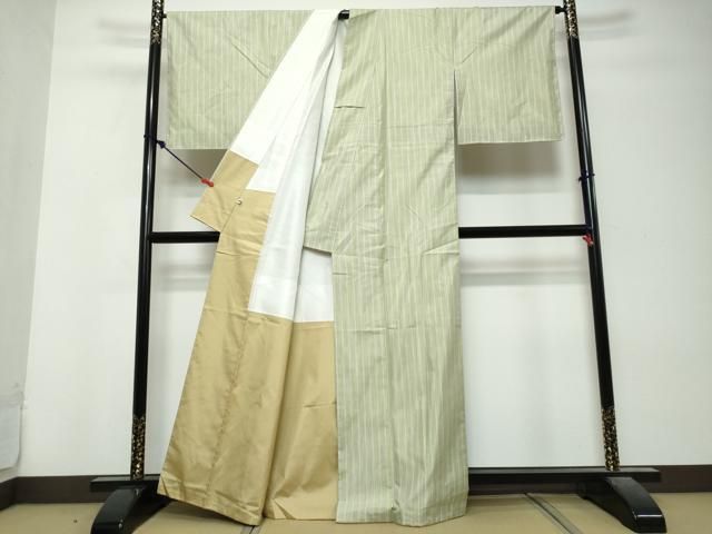 平和屋着物●本場縞大島紬 変わり縞 正絹 逸品 DABL1048ud