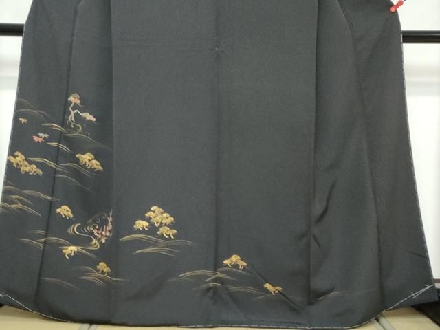 平和屋着物●訪問着 刺繍 流水花文 正絹 逸品 未使用 DABL1055ud