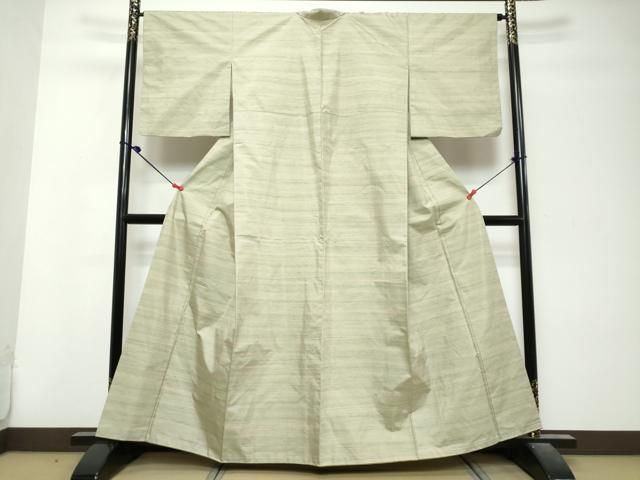 平和屋着物●紅花紬 米沢 霞文 正絹 逸品 DABL1060ud