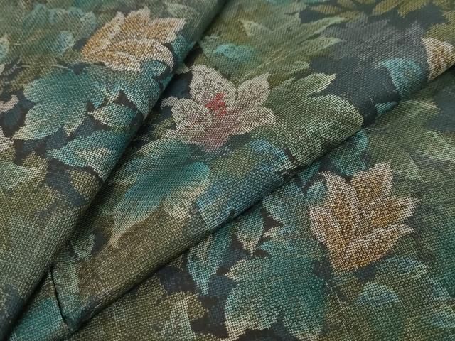 平和屋着物●本場大島紬 9マルキ 草花間道 ますいわ屋扱い 正絹 逸品 未使用 DABL1068ud