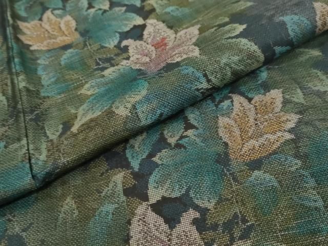 平和屋着物●本場大島紬 9マルキ 草花間道 ますいわ屋扱い 正絹 逸品 未使用 DABL1068ud