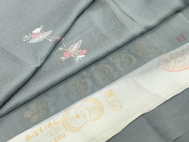 平和屋着物●京加賀友禅 百貫達雄 小紋 百貫百選 草花文 正絹 逸品 DABL1071ud