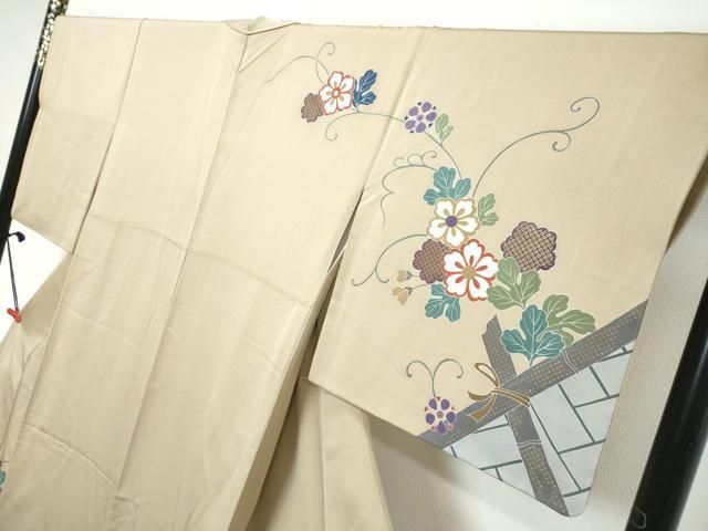 平和屋着物●訪問着 花唐草文 金彩 正絹 逸品 DABL1073ud