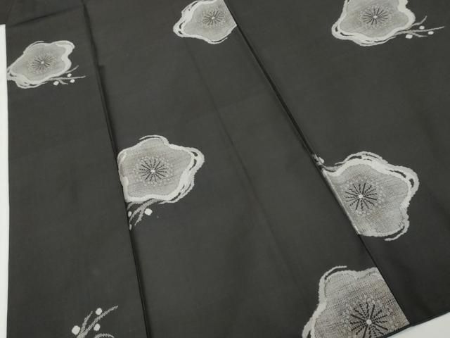 平和屋着物●本場大島紬 9マルキ 総絣 地空き 舞梅文 正絹 逸品 DABL1100ud