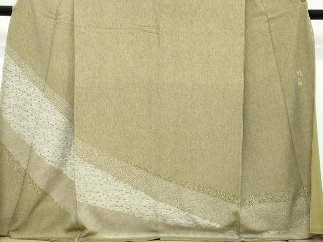 平和屋着物●樋口実 江戸小紋 訪問着 流水草花文 正絹 逸品 DABL1131ud