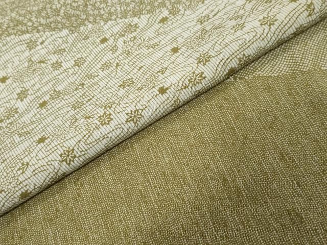 平和屋着物●樋口実 江戸小紋 訪問着 流水草花文 正絹 逸品 DABL1131ud