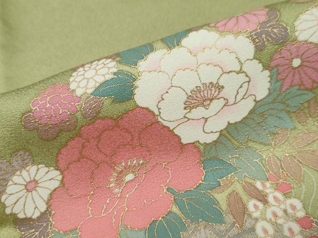 平和屋着物●訪問着 花車文 金彩 正絹 逸品 DABL1136ud