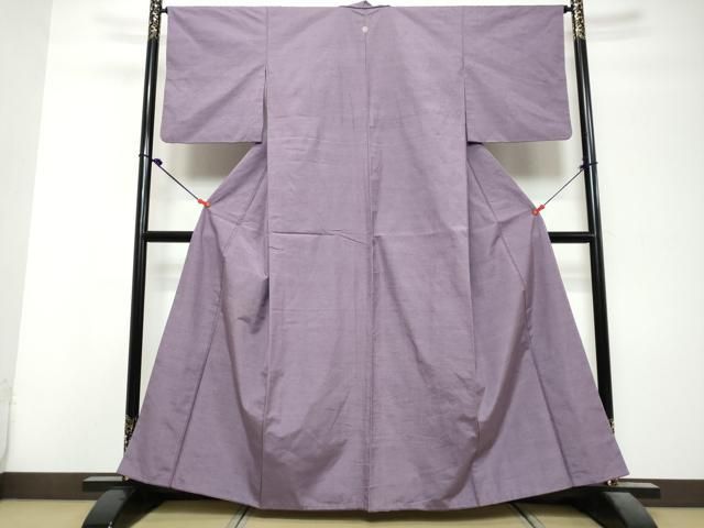 平和屋着物●結城紬 古代紫色 正絹 逸品 DABL1141ud