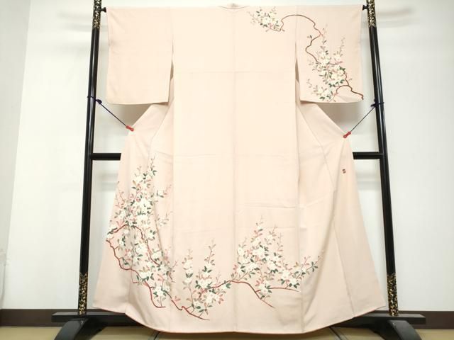 平和屋着物●訪問着 友禅 作家物 枝花文 正絹 逸品 DABL1145ud