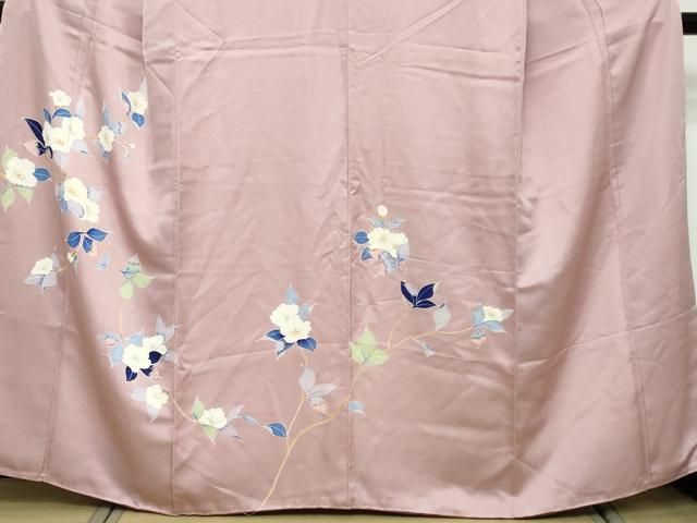 平和屋着物●訪問着 友禅 枝花文 三越扱い 正絹 逸品 DABL1156ud