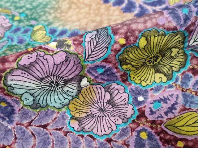 平和屋着物●豪華振袖 作家物 辻が花 金彩 正絹 逸品 DABL1164ud
