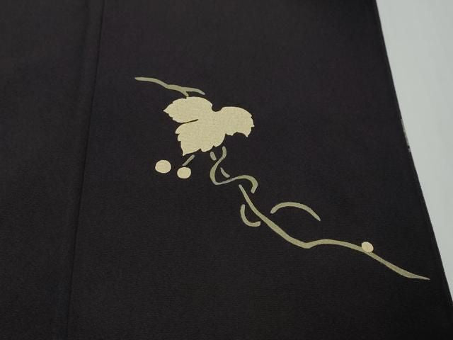 平和屋着物●訪問着 刺繍 蔦の葉文 金彩 正絹 逸品 DABL1176ud