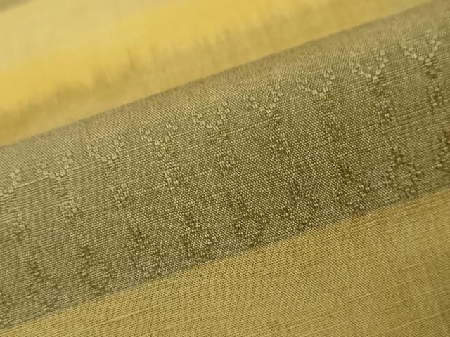 平和屋着物●上質な紬 花織 横段抽象文 正絹 逸品 DABL1177ud