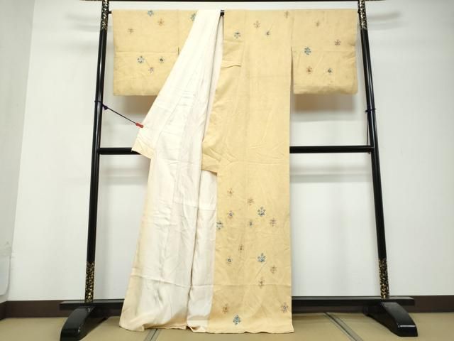 平和屋着物●東京友禅 熊谷好博子 訪問着 洋花文 正絹 逸品 DABL1179ud