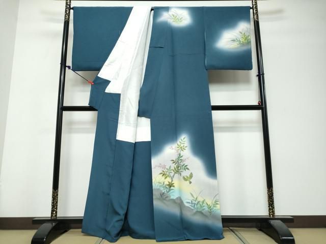平和屋着物●訪問着 作家物 手書き 飛鳥南天文 暈し染め 正絹 逸品 DABL1183ud