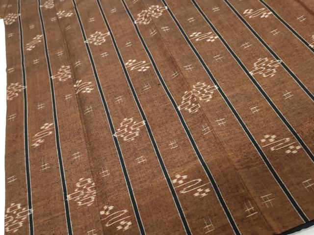 平和屋着物●上質な紬 琉球絣 正絹 逸品 DABL1192ud