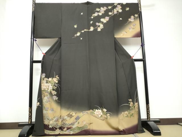 平和屋着物●訪問着 熨斗吉祥草花文 跳兎 暈し染め 金彩 ますいわ屋扱い 正絹 逸品 DABL1210ud