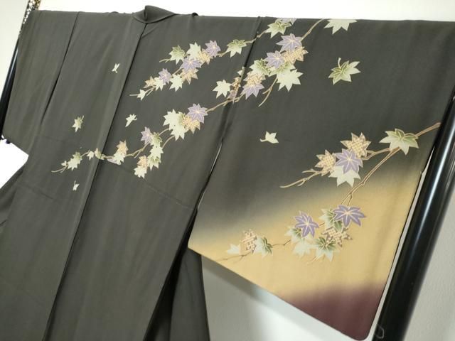 平和屋着物●訪問着 熨斗吉祥草花文 跳兎 暈し染め 金彩 ますいわ屋扱い 正絹 逸品 DABL1210ud