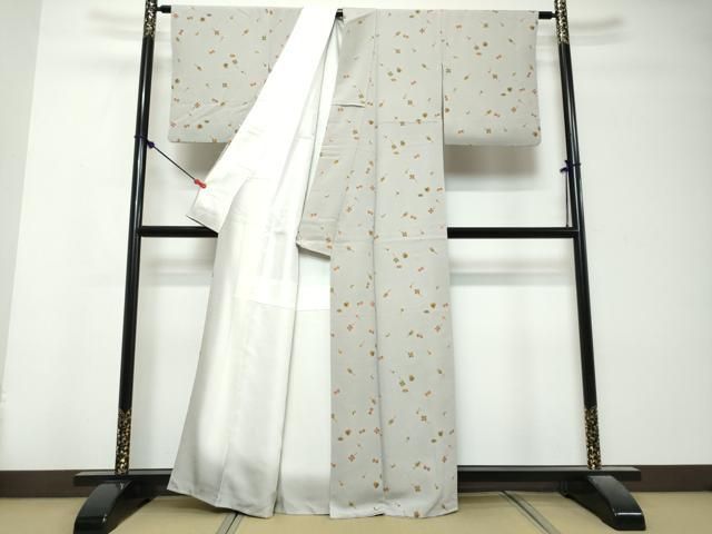 平和屋着物●上質な小紋 玩具文 正絹 逸品 DABL1292ud