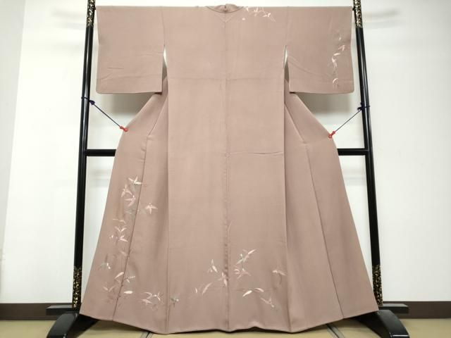 平和屋着物●訪問着 総刺繍 枝花文 正絹 逸品 DABL1293ud