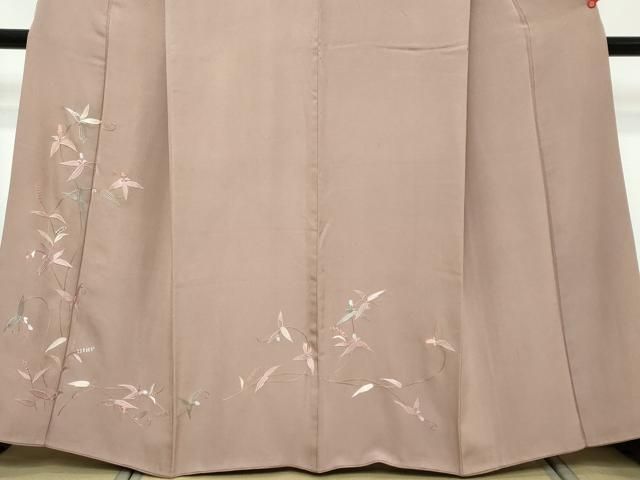 平和屋着物●訪問着 総刺繍 枝花文 正絹 逸品 DABL1293ud