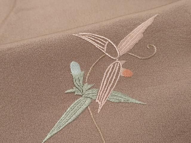 平和屋着物●訪問着 総刺繍 枝花文 正絹 逸品 DABL1293ud