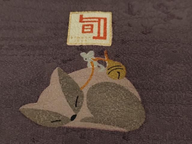 平和屋着物●訪問着 作家物 刺繍 舞桜文 金彩 正絹 逸品 DABL1300ud