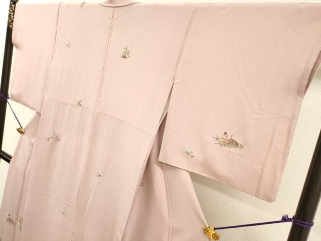 平和屋着物▼訪問着 総刺繍 風景花文 金糸 正絹 逸品 DABL2076fe