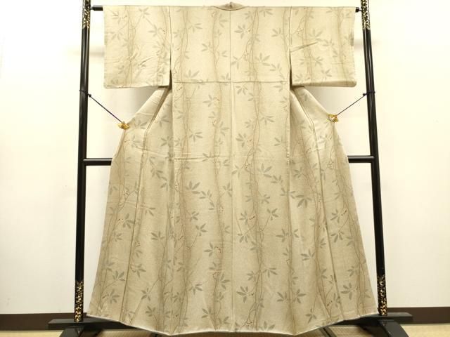 平和屋着物▼上質な小紋 南天文 正絹 逸品 DABL2083fe
