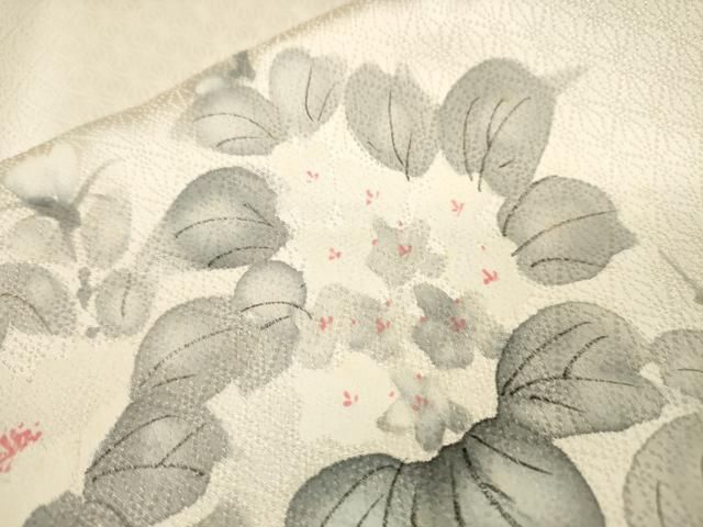 平和屋着物▼訪問着 手描き 枝花 正絹 逸品 DABL2089fe