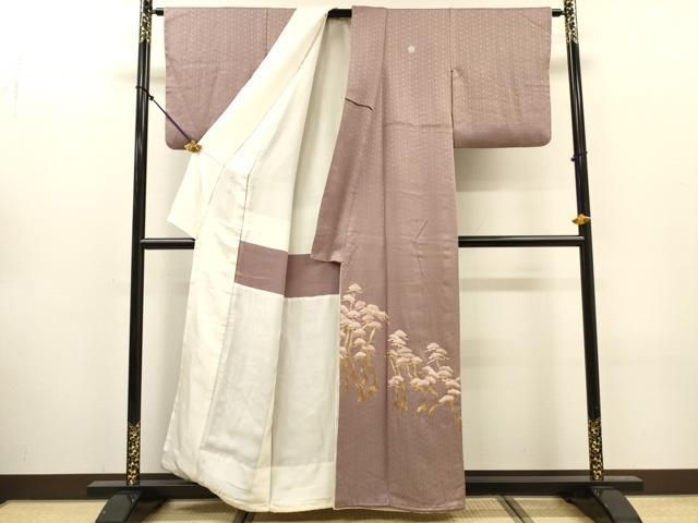 平和屋着物▼豪華色留袖 総刺繍 松 正絹 逸品 DABL2109fe