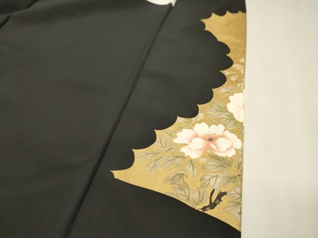 平和屋着物▼豪華黒留袖 作家物 手描き 歌舞伎 金彩 正絹 逸品 DABL2110fe