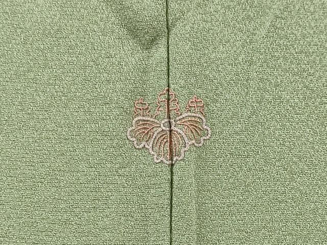 平和屋着物▼訪問着 作家物 駒刺繍 総刺繍 草花 金銀糸 正絹 逸品 DABL2112fe