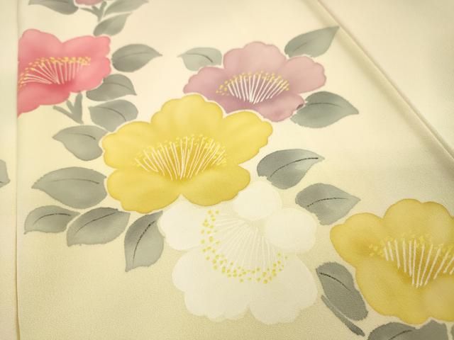 平和屋着物▼小振袖 二尺袖 手描き 枝花 暈し染 正絹 逸品 DABL2117fe