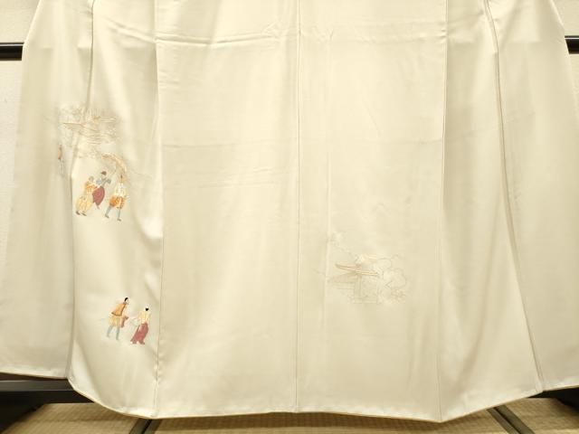 平和屋着物▼訪問着 総刺繍 人物文 正絹 逸品 DABL2120fe