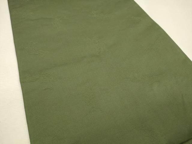 平和屋着物▼世界的友禅作家 千地泰弘 六通柄袋帯 ふくれ織 更紗花唐草文 千地天女 金銀糸 正絹 逸品 DABL2133fe