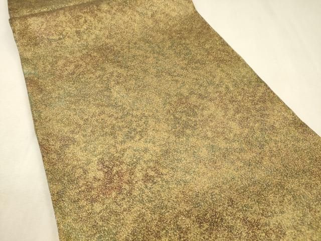 平和屋着物▼両面 全通柄袋帯 横段霞文 金彩 正絹 逸品 DABL2188fe