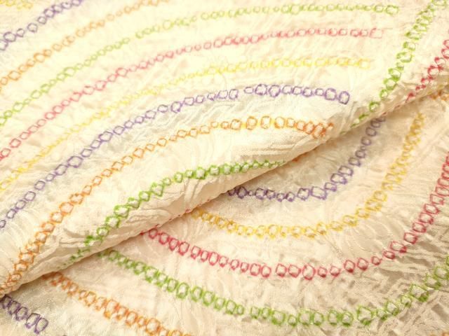平和屋着物▼上質な小紋 総絞り 流水文 正絹 逸品 DABL2220fe