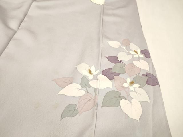 平和屋着物▼訪問着 作家物 手描き 草花 正絹 逸品 DABL2242fe