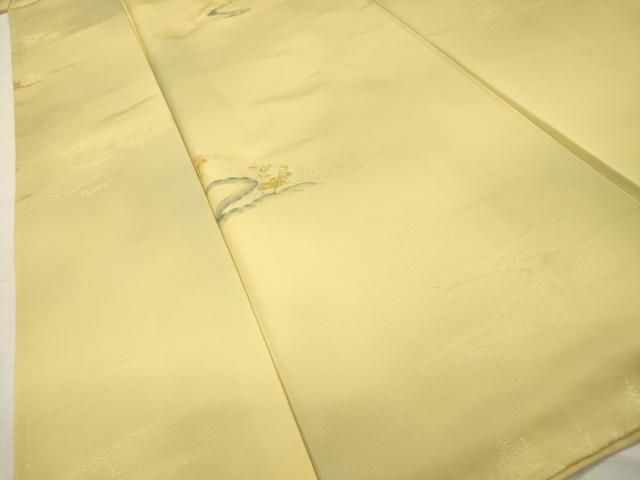 平和屋着物▼上質な小紋 地紋起こし 風景文 暈し染 正絹 逸品 DABL2249fe