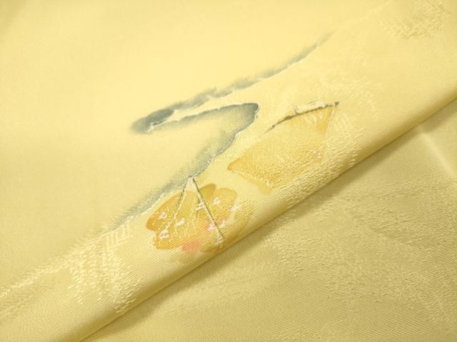 平和屋着物▼上質な小紋 地紋起こし 風景文 暈し染 正絹 逸品 DABL2249fe